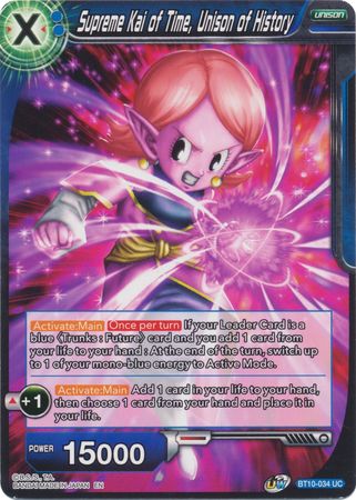 Supreme Kai of Time, Unison of History (BT10-034) [Rise of the Unison Warrior] Parallel Foil