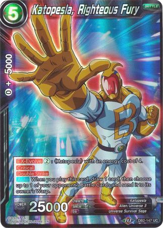 Katopesla, Sonic Justice (Reprint) (DB2-148) [Battle Evolution Booster] Parallel Foil