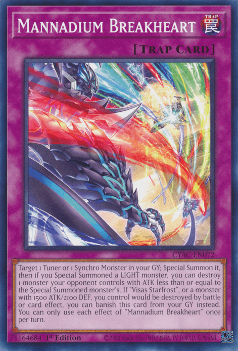 Mannadium Breakheart [CYAC-EN072] Common - Josh's Cards