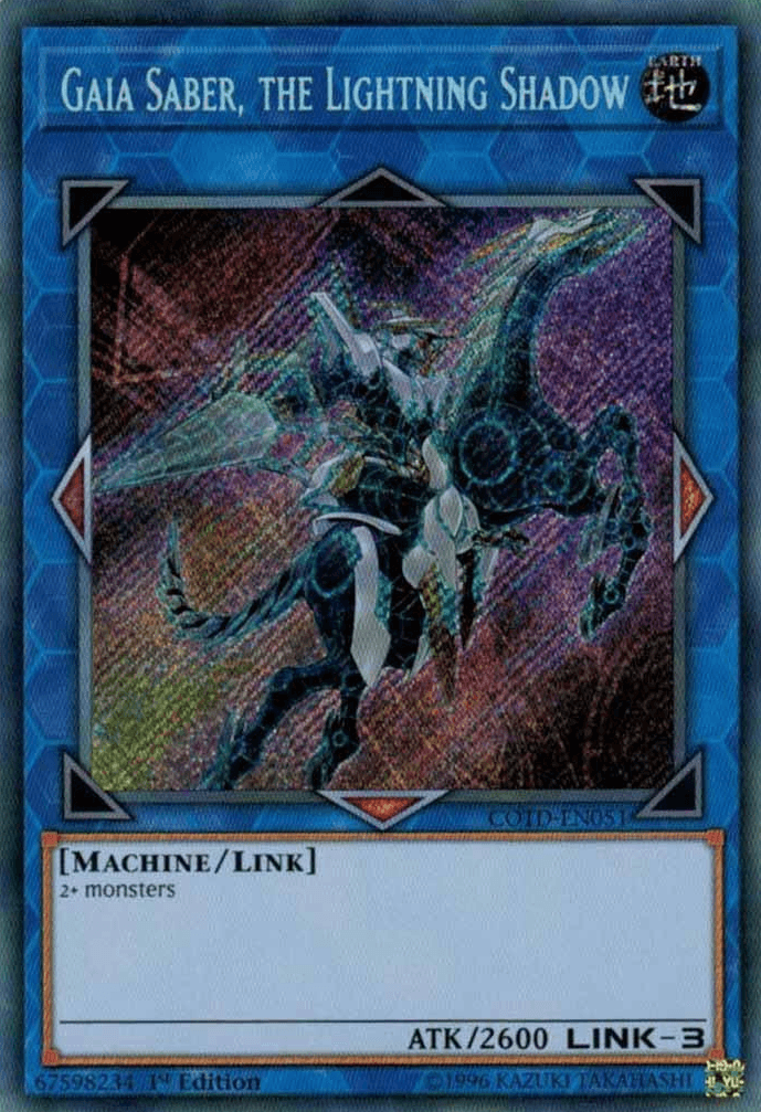Gaia Saber, the Lightning Shadow [COTD-EN051] Secret Rare - Josh's Cards