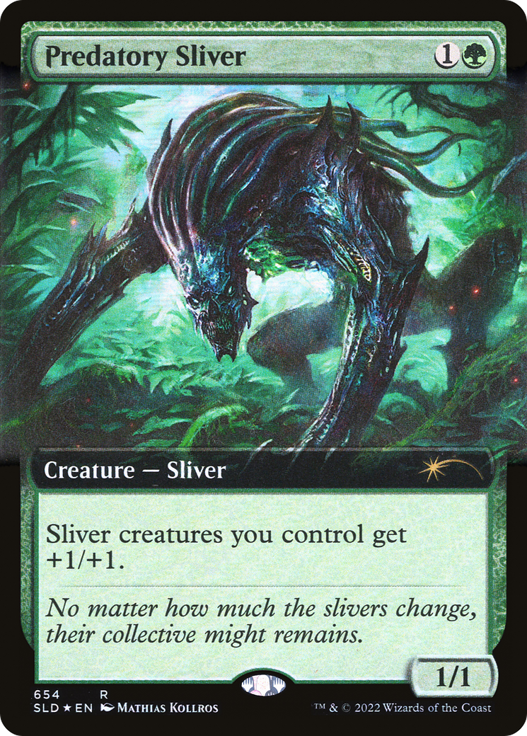 Predatory Sliver (SLD-654) - Secret Lair Drop: (Extended Art) Foil