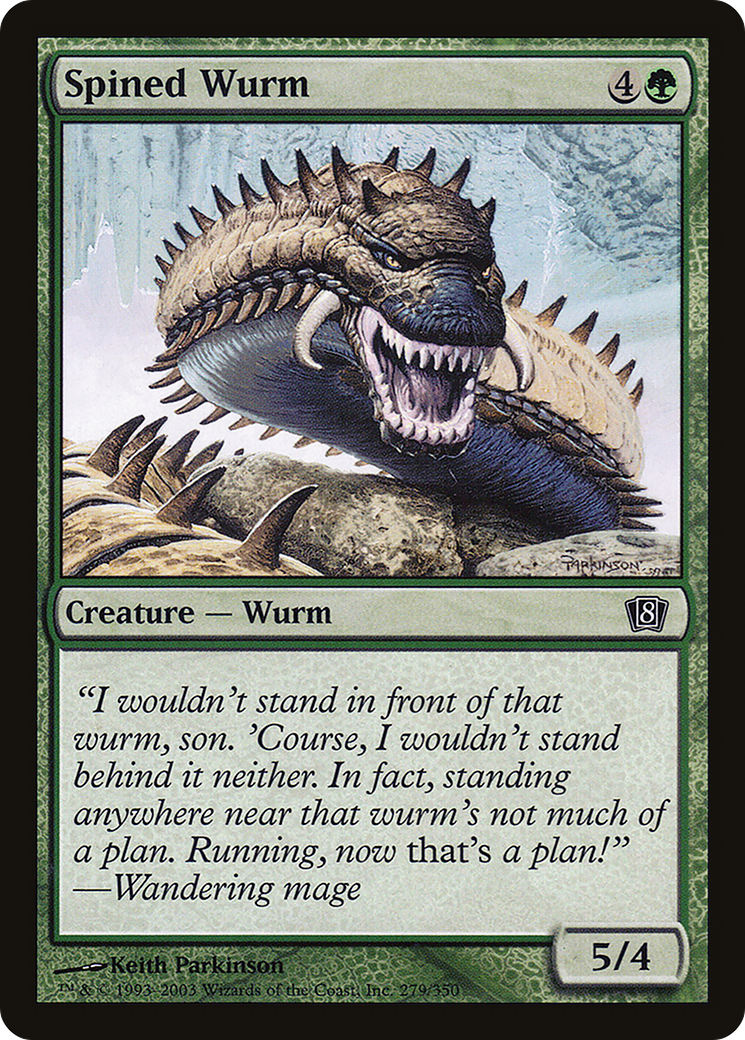 Spined Wurm [Eighth Edition] Foil