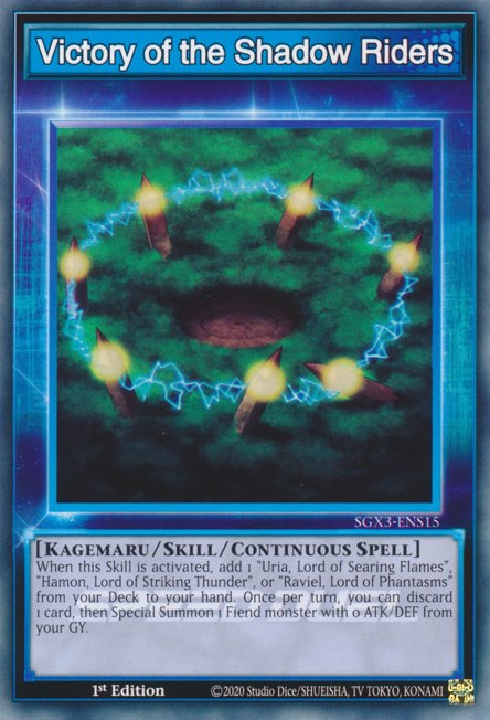 Victory of the Shadow Riders (SGX3-ENS15) - Speed Duel GX: Duelists of Shadows 1st Edition
