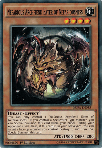 Nefarious Archfiend Eater of Nefariousness [DUEA-EN035] Common - Josh's Cards