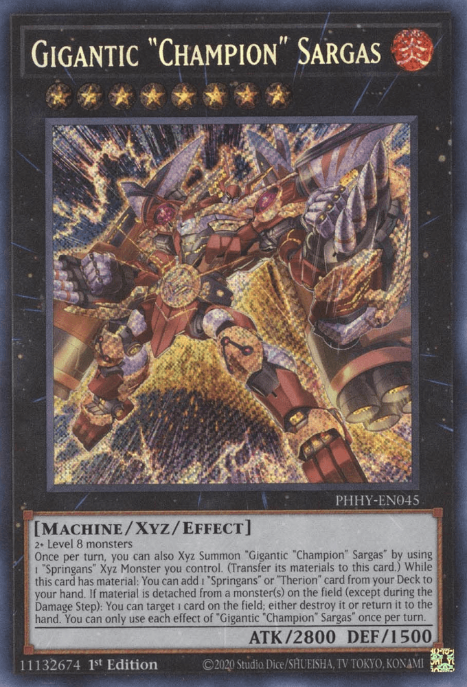 Gigantic "Champion" Sargas [PHHY-EN045] Secret Rare - Josh's Cards
