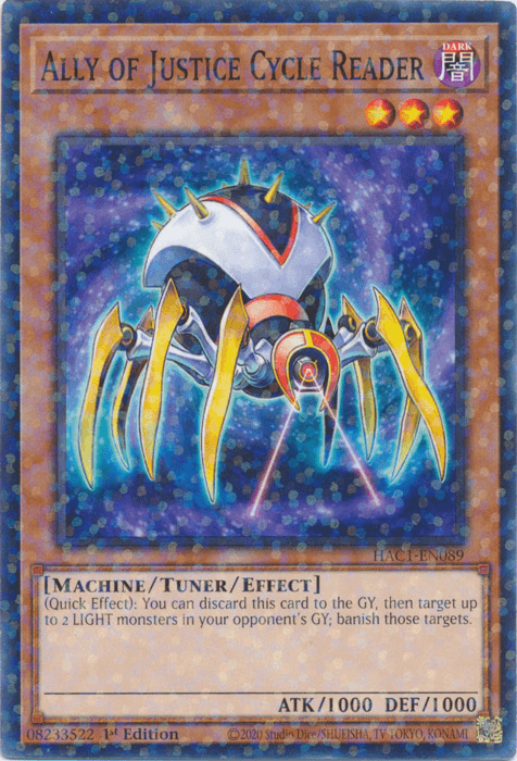 Ally of Justice Cycle Reader (Duel Terminal) [HAC1-EN089] Common - Josh's Cards