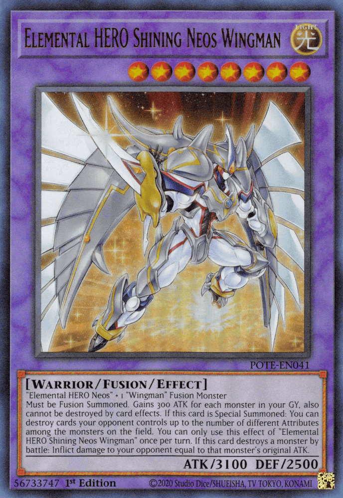 Elemental HERO Shining Neos Wingman [POTE-EN041] Ultra Rare - Josh's Cards