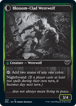Weaver of Blossoms // Blossom-Clad Werewolf (DBL-493) - Innistrad: Double Feature: (Double Faced Transform) Foil