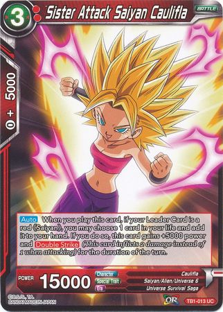 Sister Attack Saiyan Caulifla (TB1-013) [The Tournament of Power] Parallel Foil