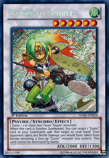 Daigusto Sphreez [HA06-EN024] Secret Rare - Josh's Cards