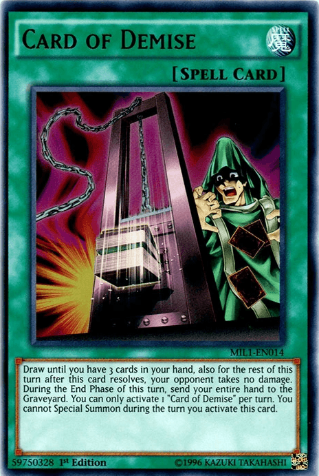 Card of Demise [MIL1-EN014] Ultra Rare - Josh's Cards