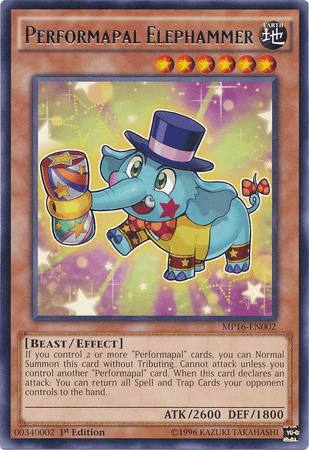 Performapal Elephammer [MP16-EN002] Rare - Josh's Cards