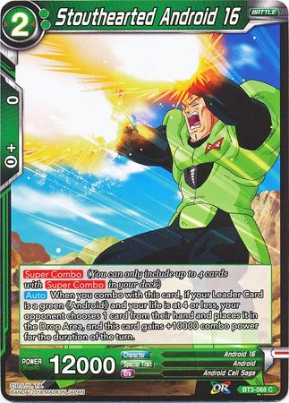 Stouthearted Android 16 (BT3-068) [Cross Worlds] Parallel Foil