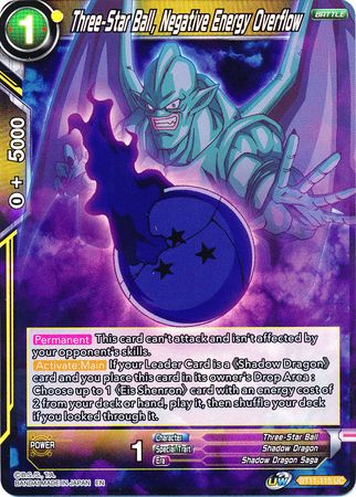 Three-Star Ball, Negative Energy Overflow (BT11-115) [Vermilion Bloodline 2nd Edition] Parallel Foil