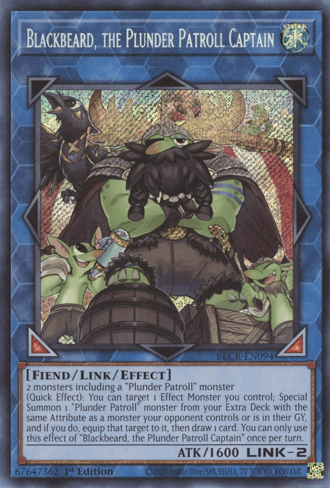 Blackbeard, the Plunder Patroll Captain [BLCR-EN094] Secret Rare - Josh's Cards