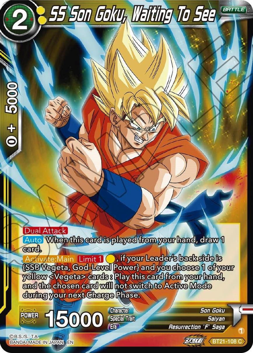 SS Son Goku, Waiting To See (BT21-108) [Wild Resurgence] Parallel Foil
