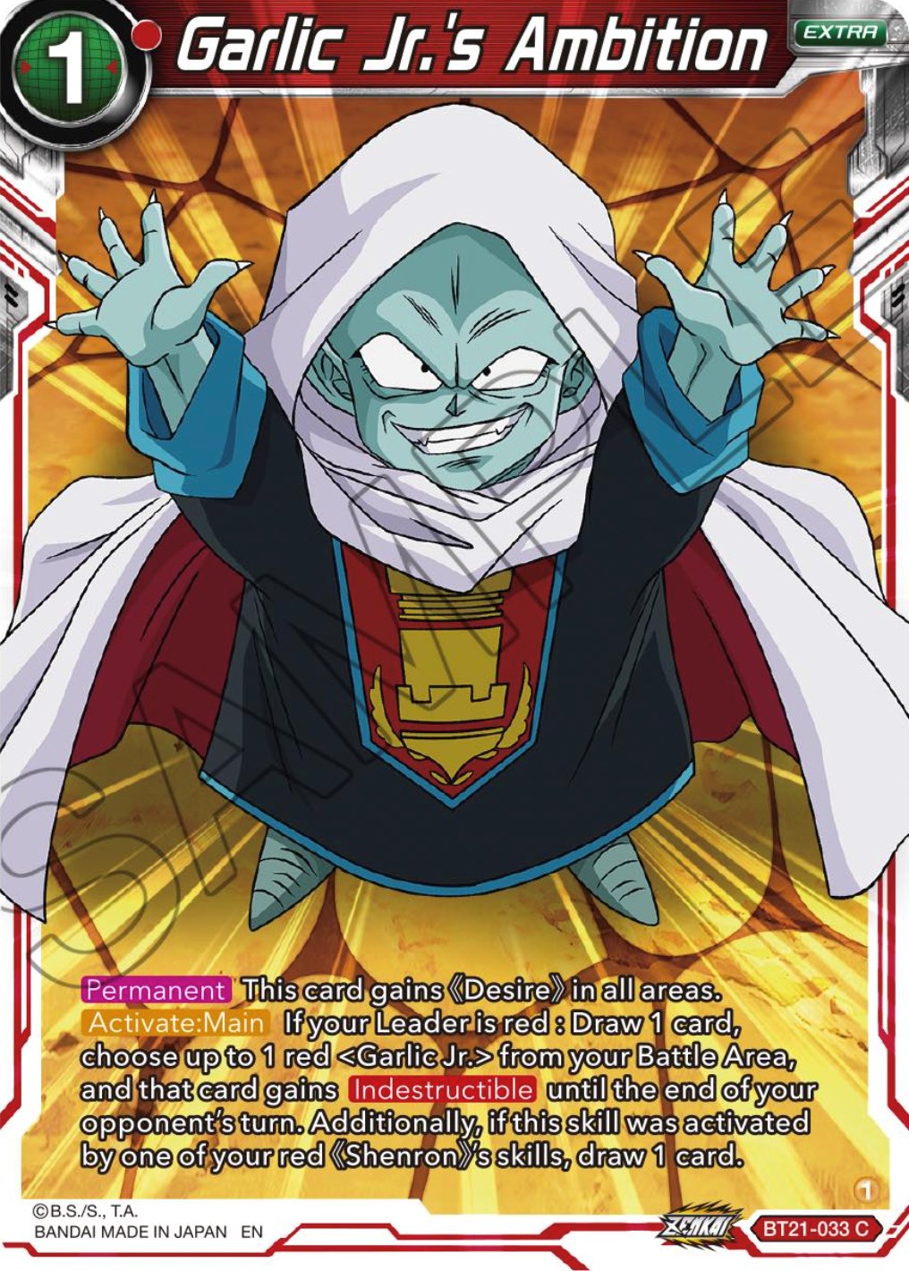 Garlic Jr.'s Ambition (BT21-033) [Wild Resurgence] Parallel Foil