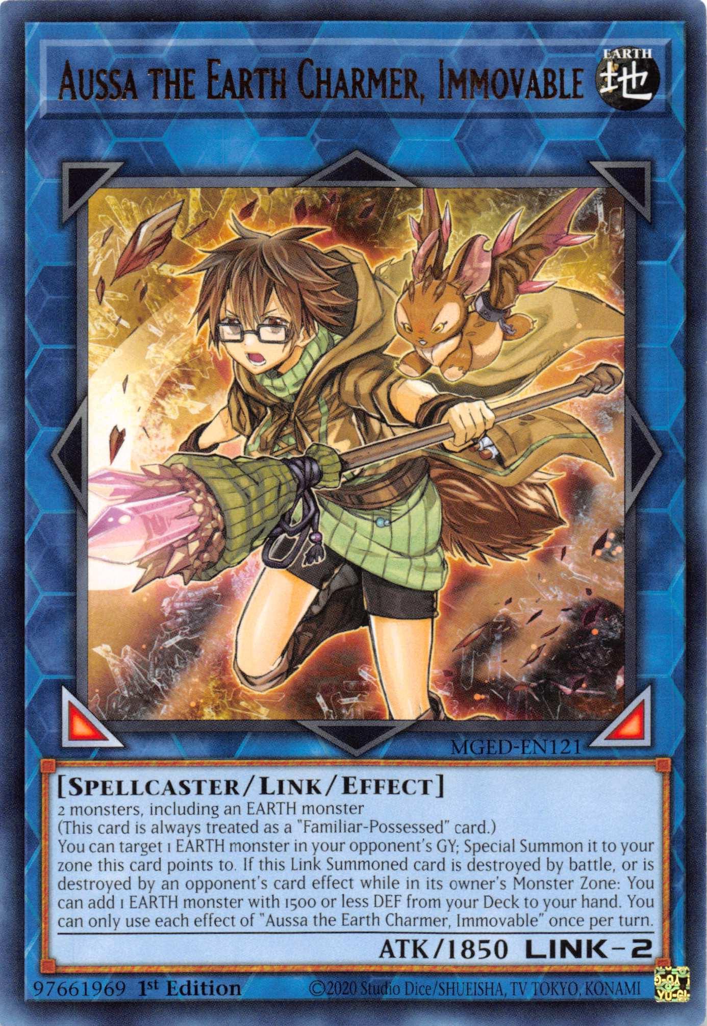 Aussa the Earth Charmer, Immovable [MGED-EN121] Rare - Josh's Cards