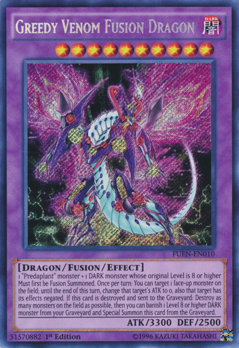 Greedy Venom Fusion Dragon [FUEN-EN010] Secret Rare - Josh's Cards