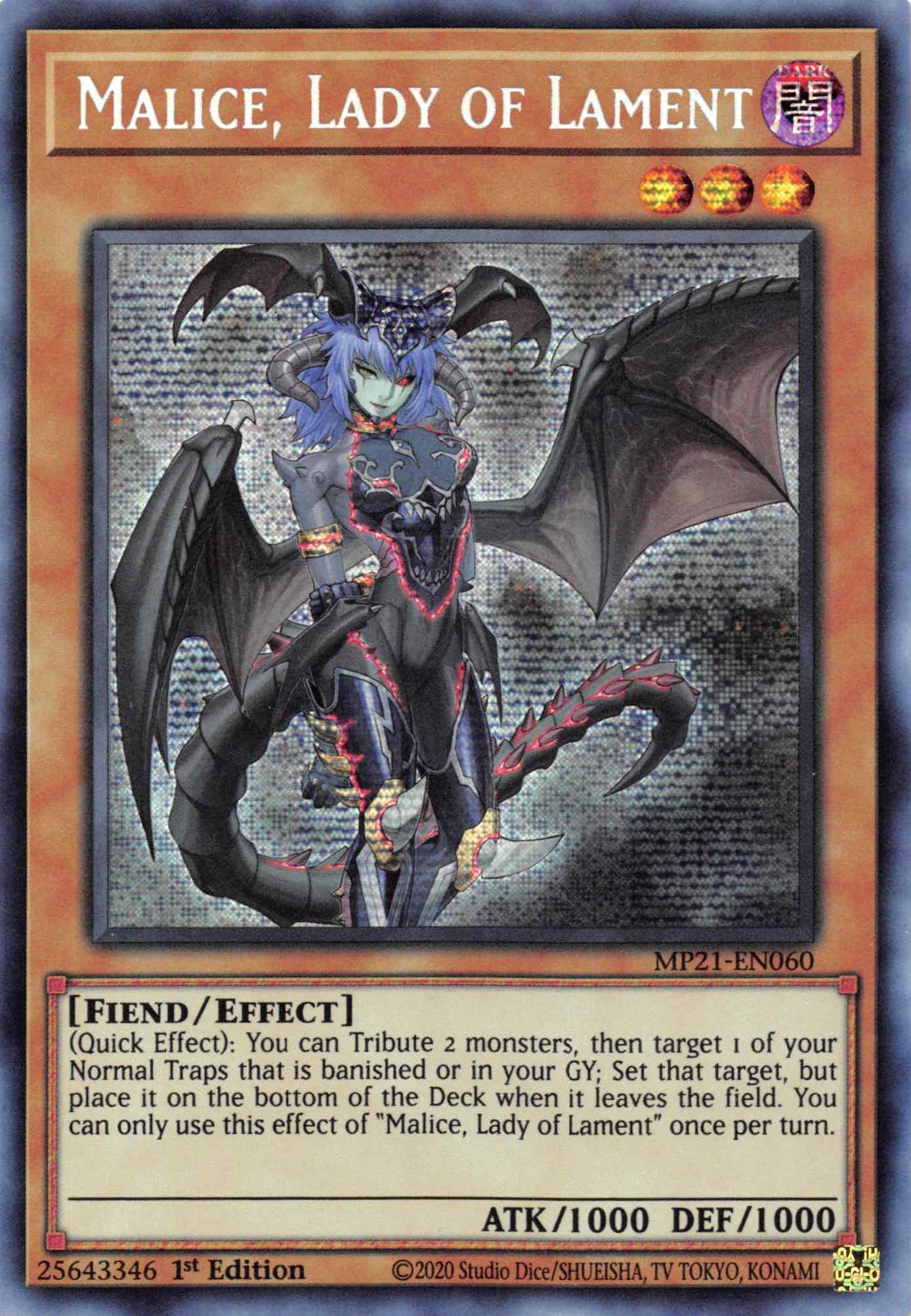 Malice, Lady of Lament [MP21-EN060] Prismatic Secret Rare - Josh's Cards