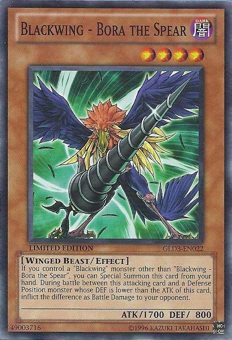 Blackwing - Bora the Spear [GLD3-EN022] Common - Josh's Cards