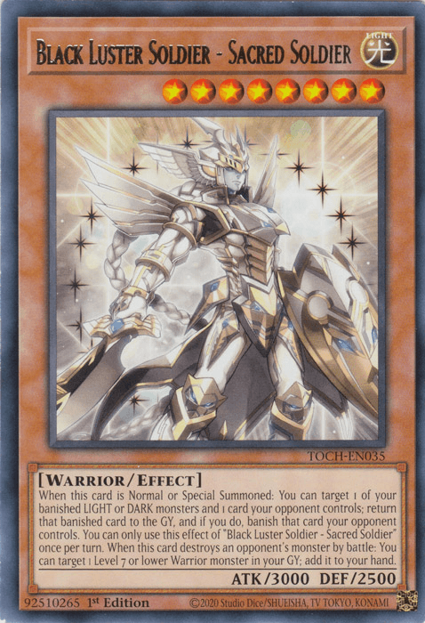 Black Luster Soldier - Sacred Soldier [TOCH-EN035] Rare - Josh's Cards