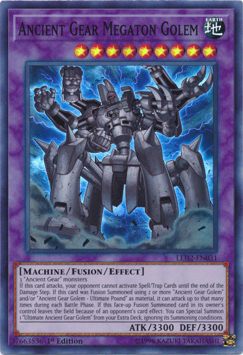 Ancient Gear Megaton Golem [LED2-EN031] Super Rare - Josh's Cards