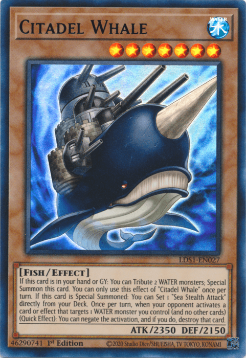 Citadel Whale (Blue) [LDS1-EN027] Ultra Rare - Josh's Cards