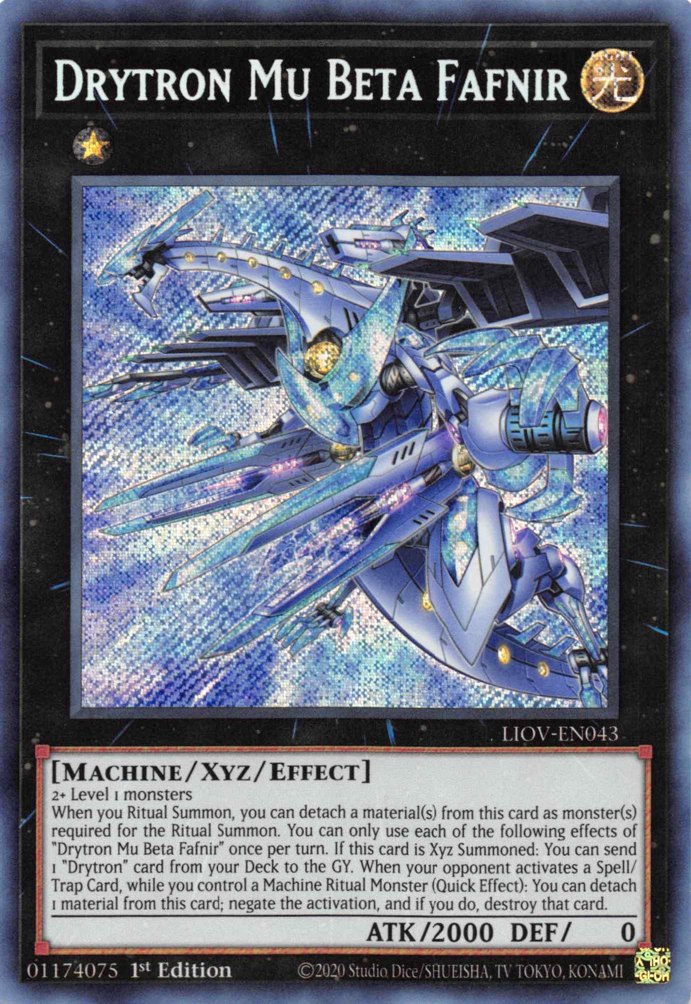 Drytron Mu Beta Fafnir [LIOV-EN043] Secret Rare - Josh's Cards