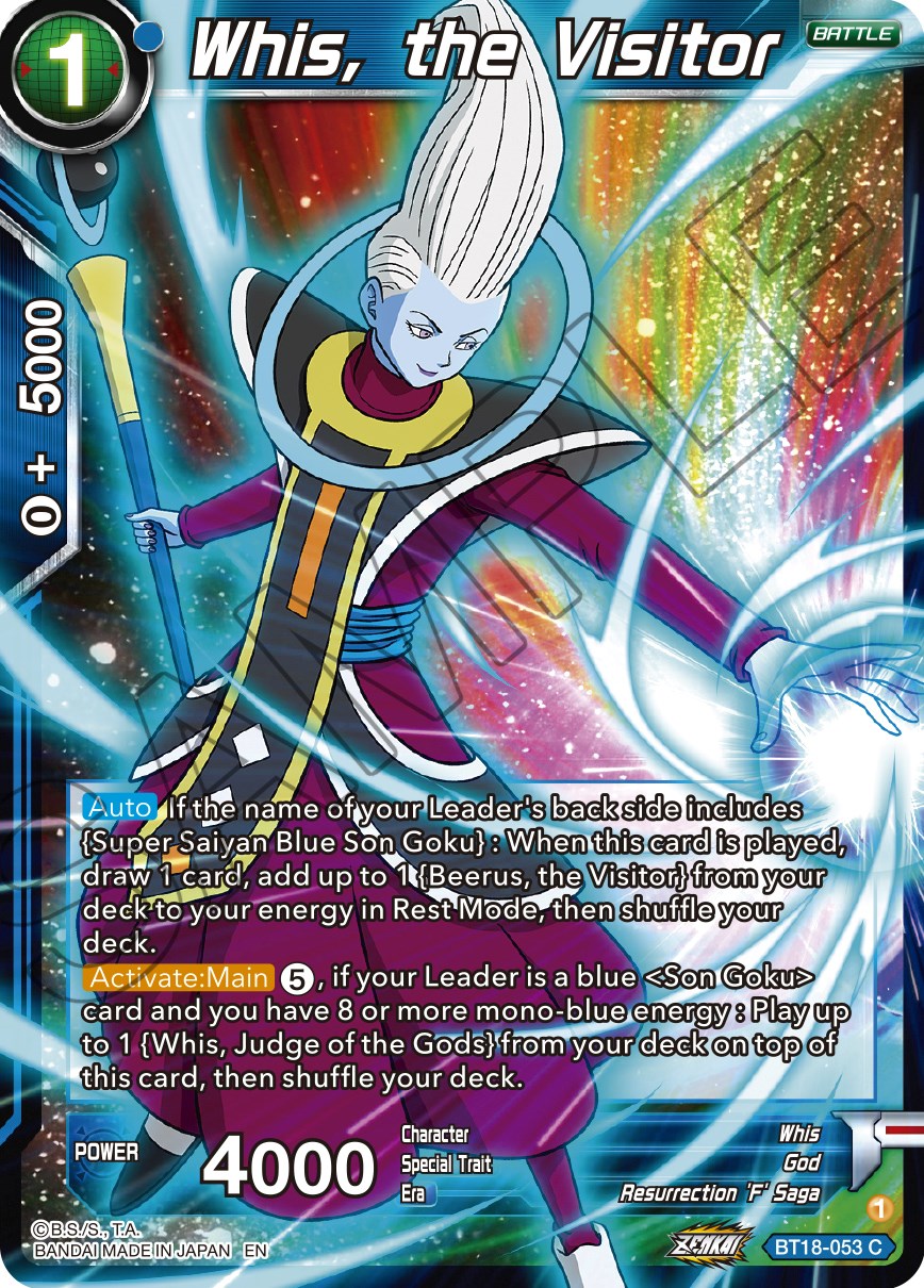 Whis, the Visitor (BT18-053) [Dawn of the Z-Legends] Parallel Foil