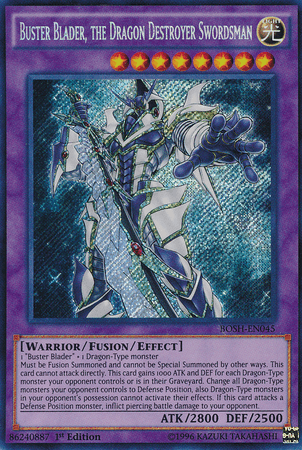 Buster Blader, the Dragon Destroyer Swordsman [BOSH-EN045] Secret Rare - Josh's Cards