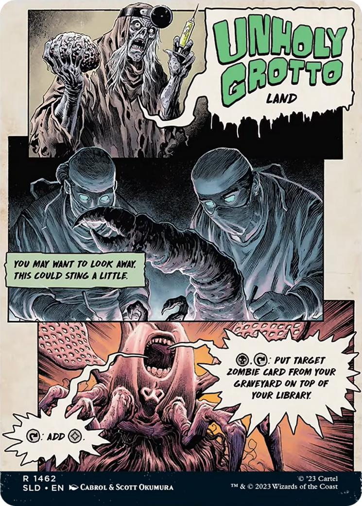 Unholy Grotto // Unholy Grotto (SLD-1462) - Secret Lair Drop: (Full Art) (Borderless) Foil