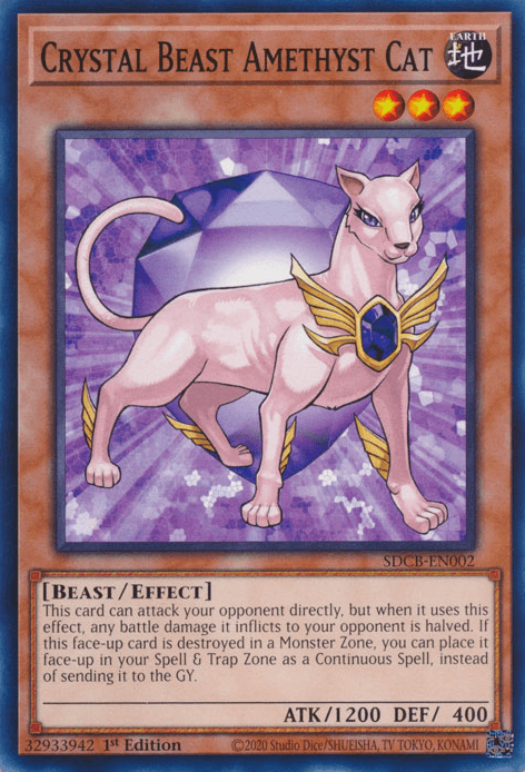 Crystal Beast Amethyst Cat [SDCB-EN002] Common - Josh's Cards