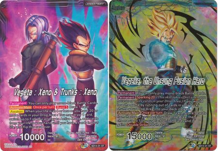 Vegeta: Xeno & Trunks Xeno // Vegeks, the Unsung Fusion Hero (Starter Deck Exclusive) (SD14-01) [Rise of the Unison Warrior] Parallel Foil