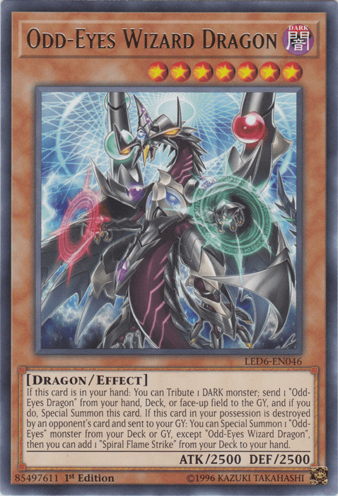 Odd-Eyes Wizard Dragon [LED6-EN046] Rare - Josh's Cards