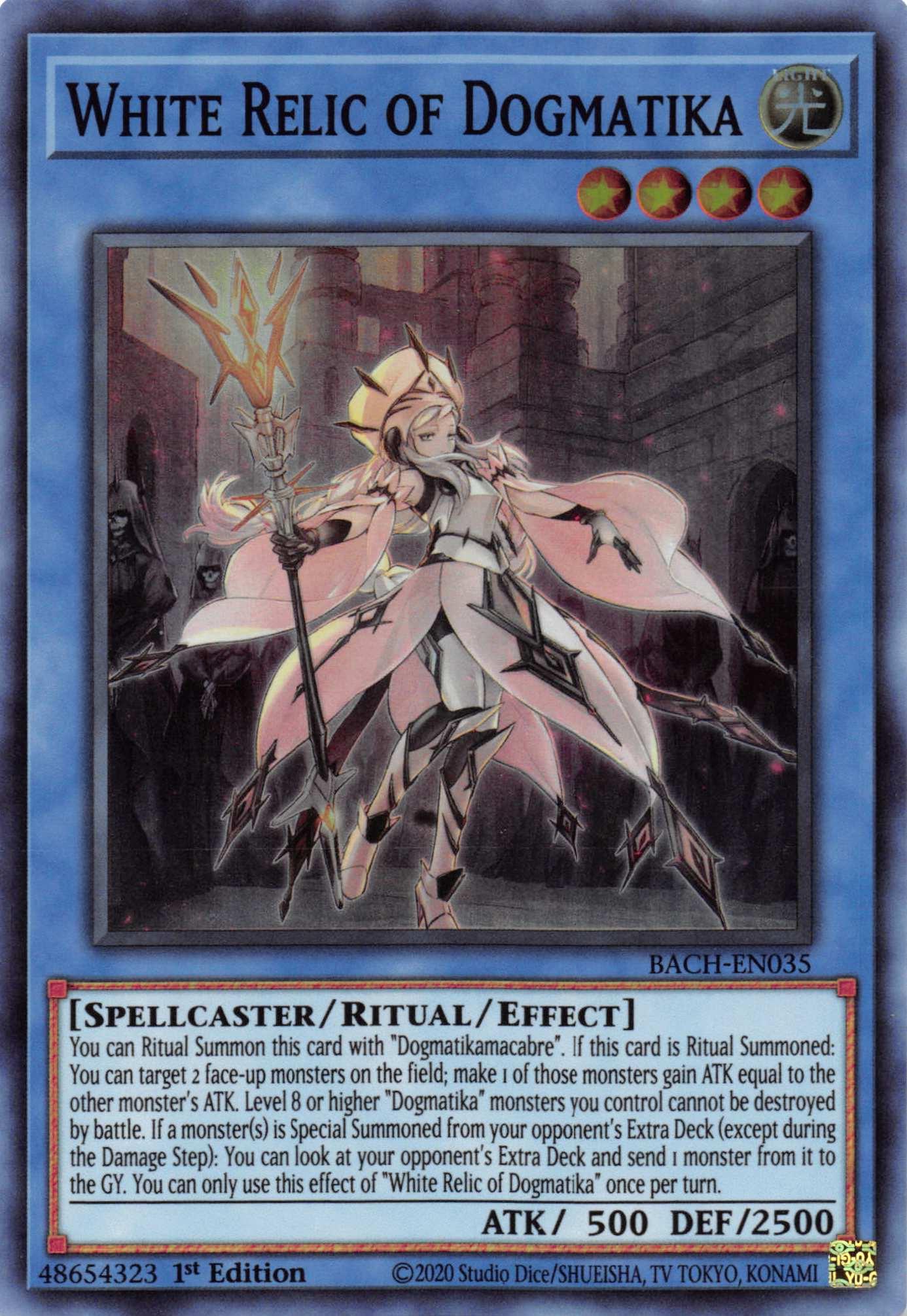 White Relic of Dogmatika [BACH-EN035] Super Rare - Josh's Cards