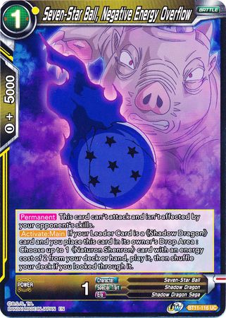 Seven-Star Ball, Negative Energy Overflow (BT11-116) [Vermilion Bloodline] Parallel Foil