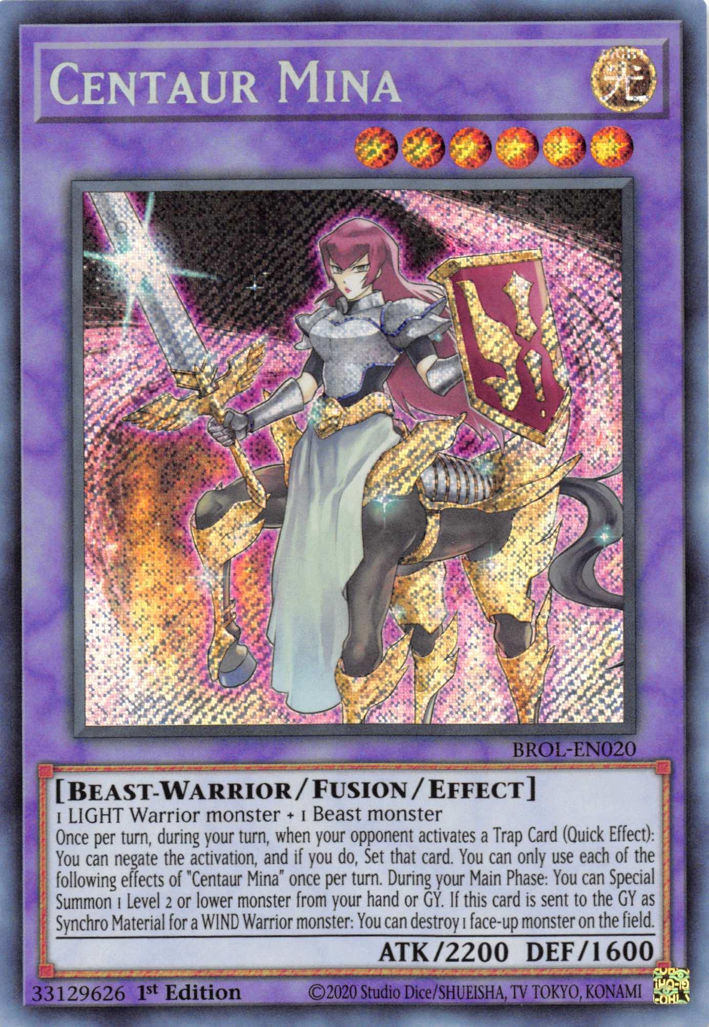 Centaur Mina [BROL-EN020] Secret Rare - Josh's Cards