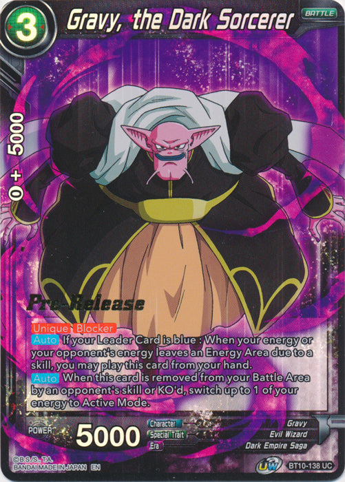 Gravy, the Dark Sorcerer (BT10-138) [Rise of the Unison Warrior Prerelease Promos] Parallel Foil
