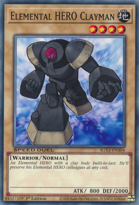 Elemental HERO Clayman (SGX3-ENA04) - Speed Duel GX: Duelists of Shadows 1st Edition