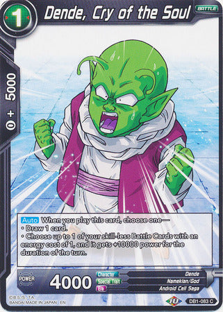 Dende, Cry of the Soul (DB1-083) [Dragon Brawl] Parallel Foil