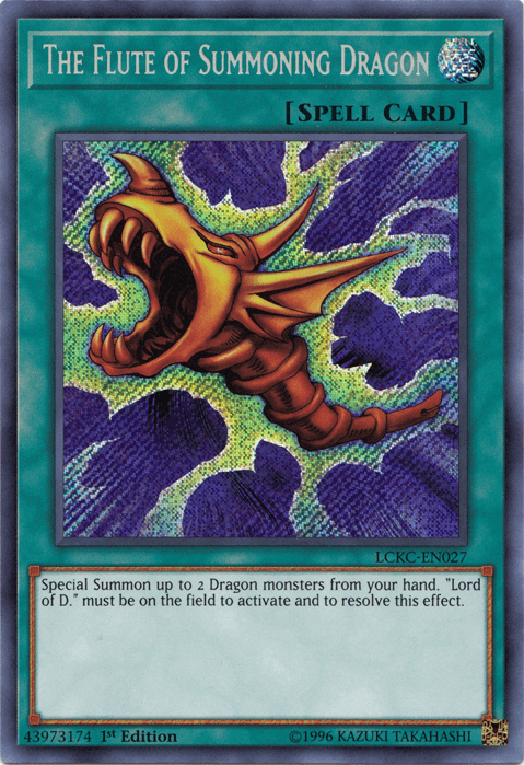 The Flute of Summoning Dragon [LCKC-EN027] Secret Rare - Josh's Cards