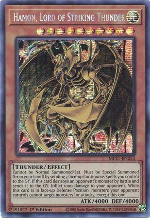 Hamon, Lord of Striking Thunder [MP21-EN253] Prismatic Secret Rare - Josh's Cards