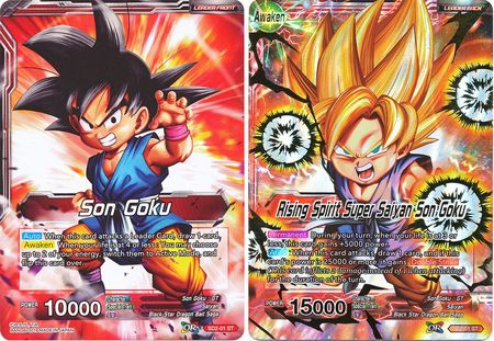 Son Goku // Rising Spirit Super Saiyan Son Goku (Starter Deck - The Extreme Evolution) (SD2-01) [Cross Worlds] Parallel Foil