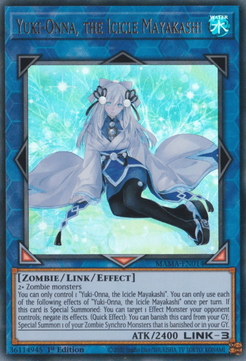Yuki-Onna, the Icicle Mayakashi [MAMA-EN014] Ultra Rare - Josh's Cards