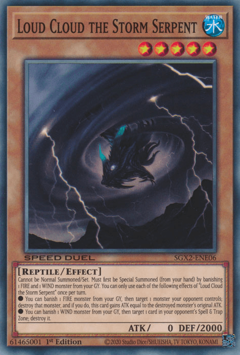 Loud Cloud the Storm Serpent [SGX2-ENE06] Common - Josh's Cards