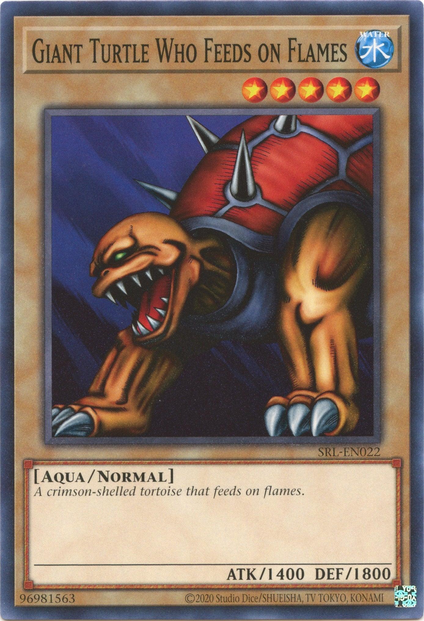 Giant Turtle Who Feeds on Flames (25th Anniversary) [SRL-EN022] Common - Josh's Cards