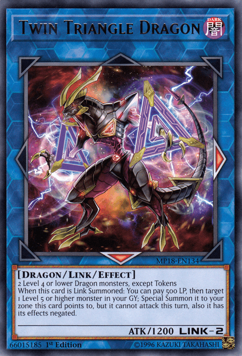 Twin Triangle Dragon [MP18-EN134] Rare - Josh's Cards