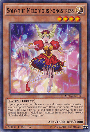 Solo the Melodious Songstress [MP16-EN183] Common - Josh's Cards