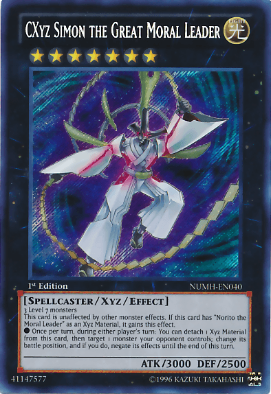 CXyz Simon the Great Moral Leader [NUMH-EN040] Secret Rare - Josh's Cards
